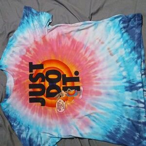 Space JAM, Vibrant Tie-Dye‎ Just Do It T-Shirt. SZ.XL